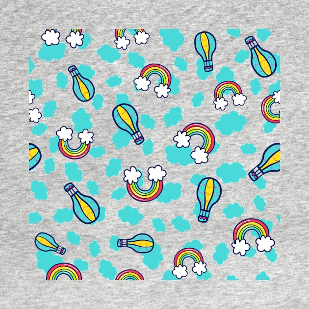 Rainbows & Hot Air Balloons - Doodle by KindlyHarlot